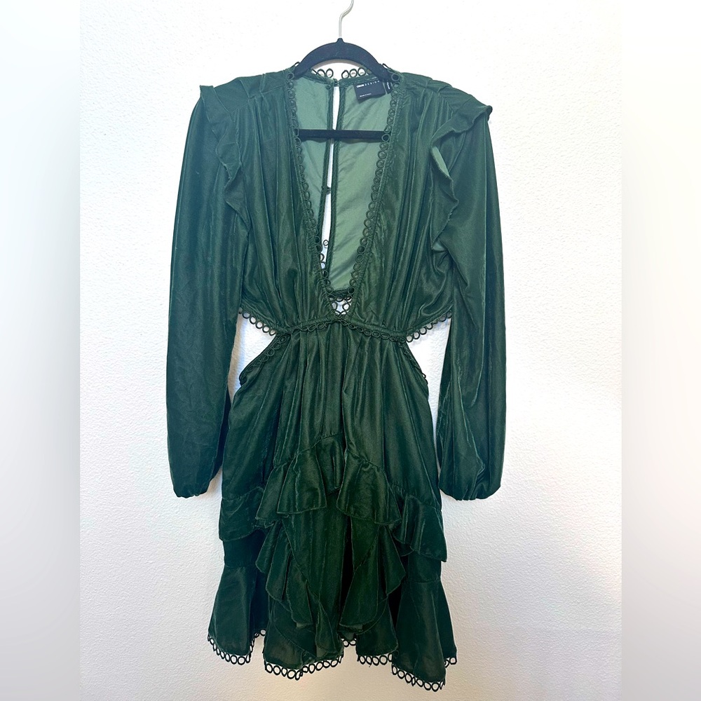 ASOS- Green Velvet Dress
